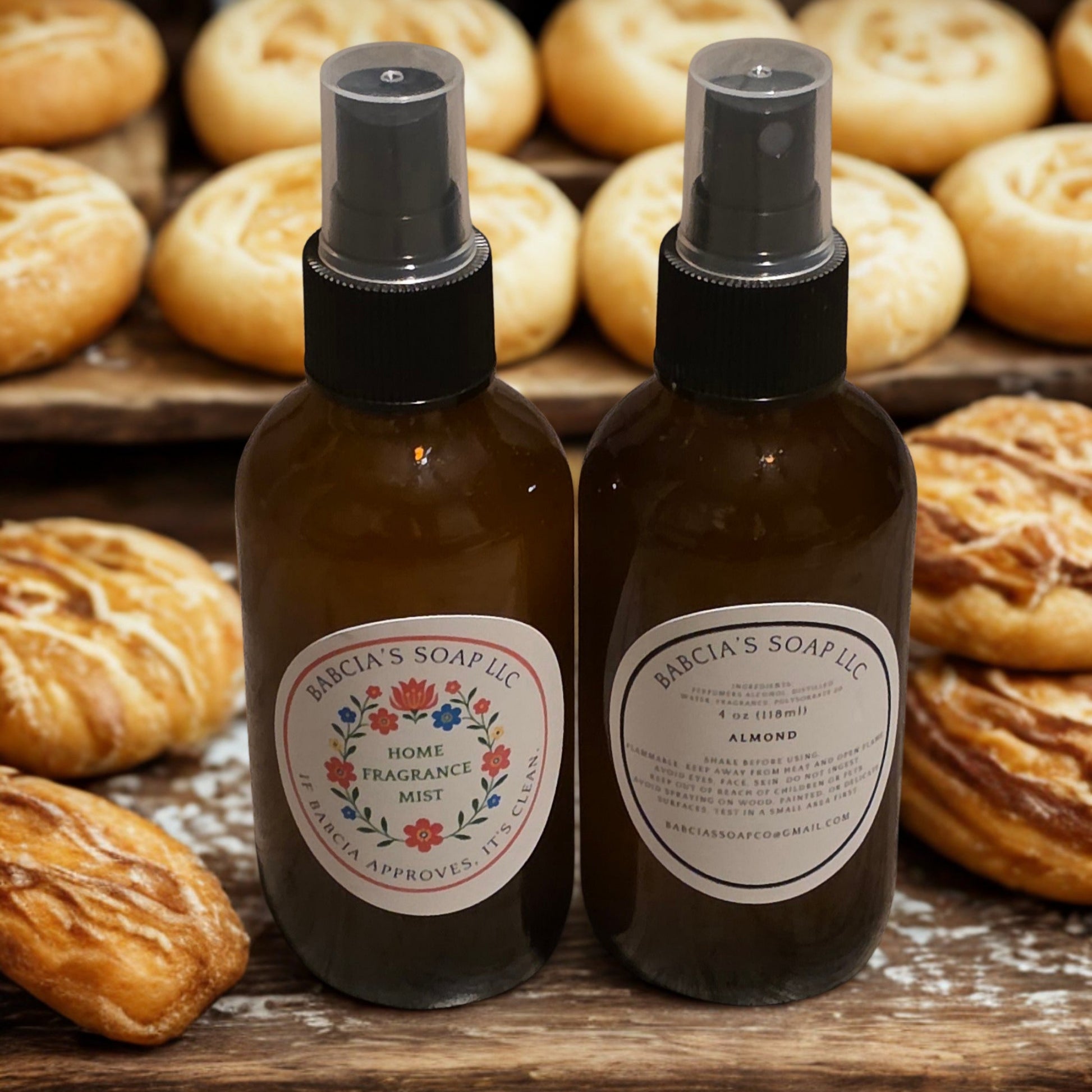 Two brown- glass bottles